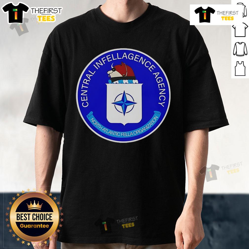 Official Intel Central Intelligence Agency T-Shirt featuring the CIA logo, perfect for patriotic and covert style.