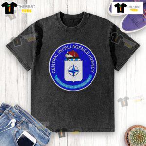 Official Intel Central Intelligence Agency USA washed t-shirt featuring CIA logo, perfect for casual wear and fans.