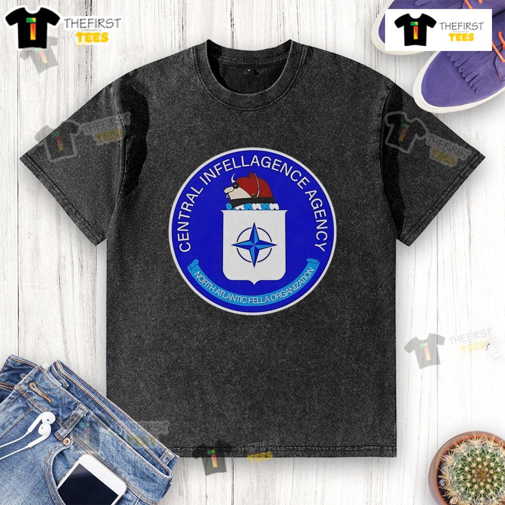 Official Intel Central Intelligence Agency USA washed t-shirt featuring CIA logo, perfect for casual wear and fans.
