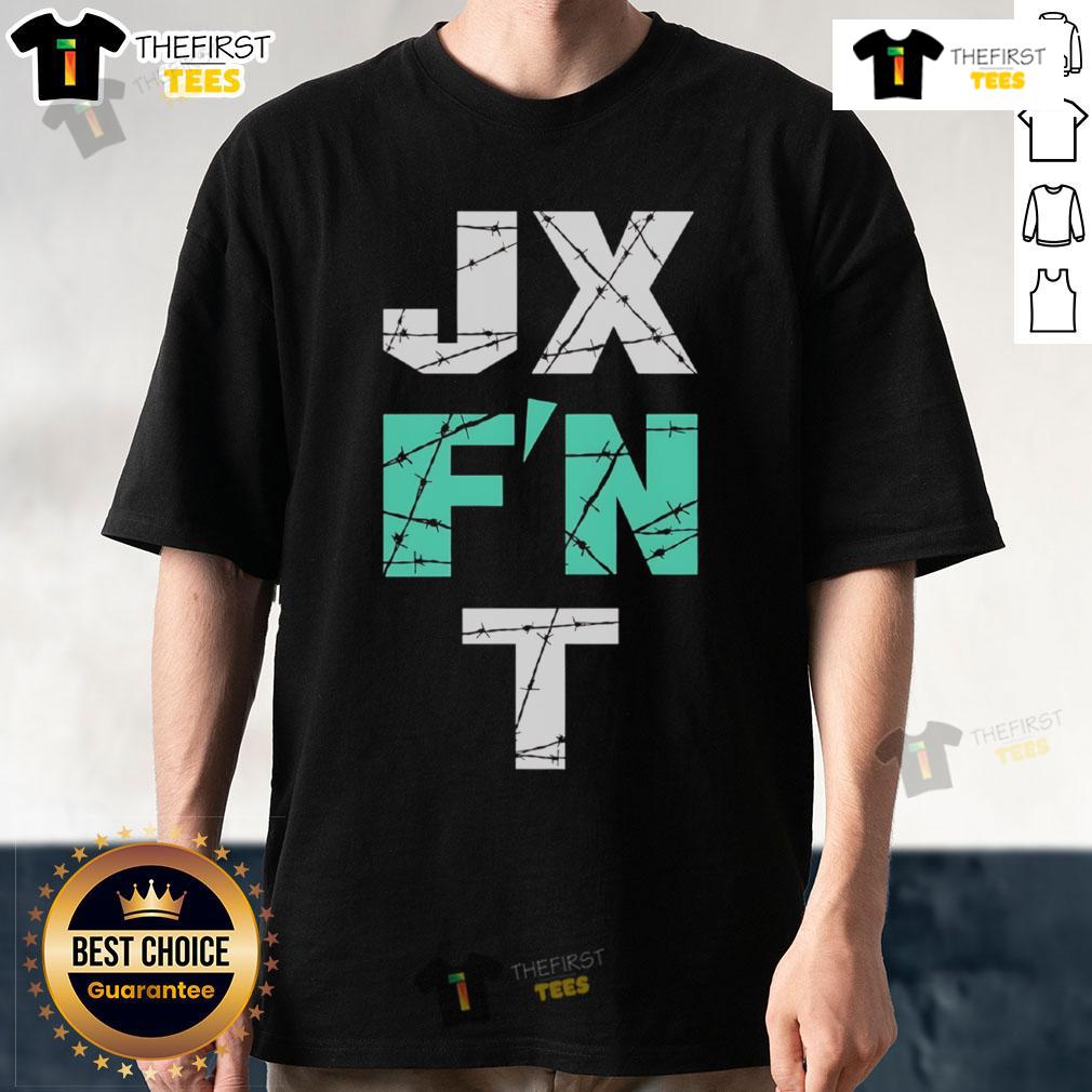 Official Jx F'N T Essential 2025 T-Shirt featuring a stylish design in vibrant colors, perfect for casual wear.