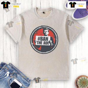 Official Kasey Lynae wearing John F. Kennedy Ban The ADL washed t-shirt, showcasing casual style and political statement.