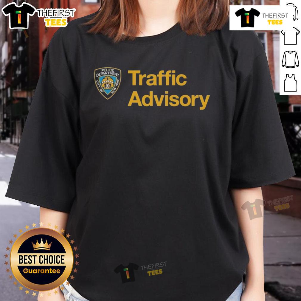 Official New York City Police Department Traffic Advisory Ladies Tee in stylish design, perfect for casual wear and support.