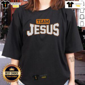 Official Peyton Lewis Team Jesus Ladies Tee featuring a stylish design for women who support Team Jesus.