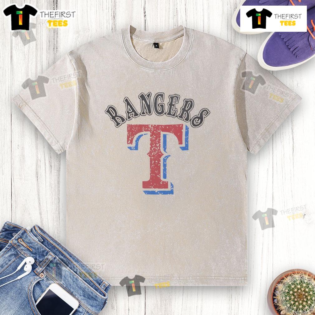 Alt Text: Official Texas Rangers Rebel Athletics logo washed t-shirt featuring a vintage design and comfortable fit.