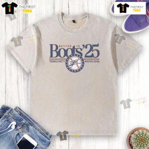 Official Thomas Rhett 2025 Better In Boots Boston Washed T-Shirt featuring a stylish design for fans.