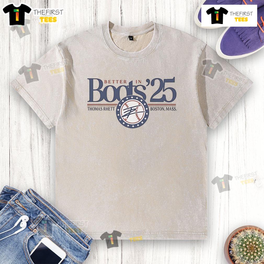 Official Thomas Rhett 2025 Better In Boots Boston Washed T-Shirt featuring a stylish design for fans.