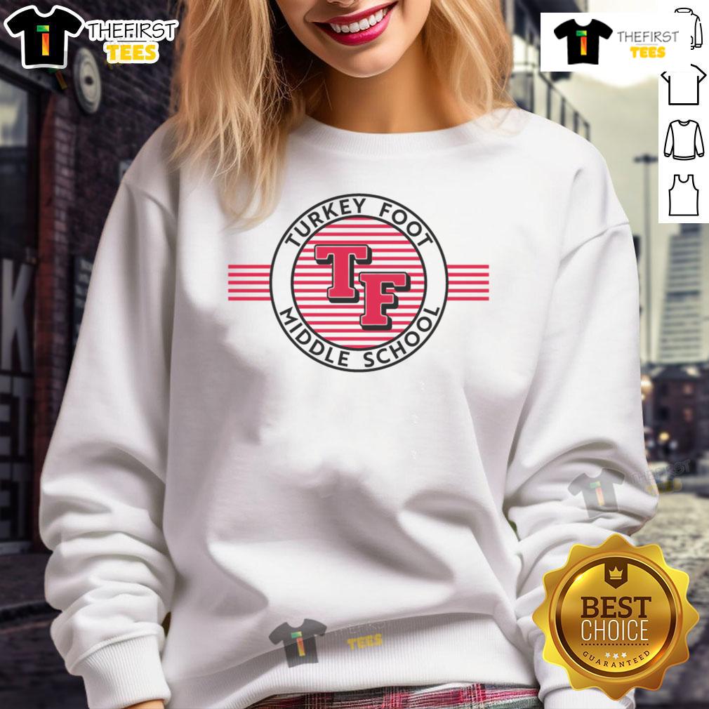 Official Turkey Foot TF Stripes Sweatshirt in stylish design, perfect for casual wear and fans of Turkey Foot apparel.