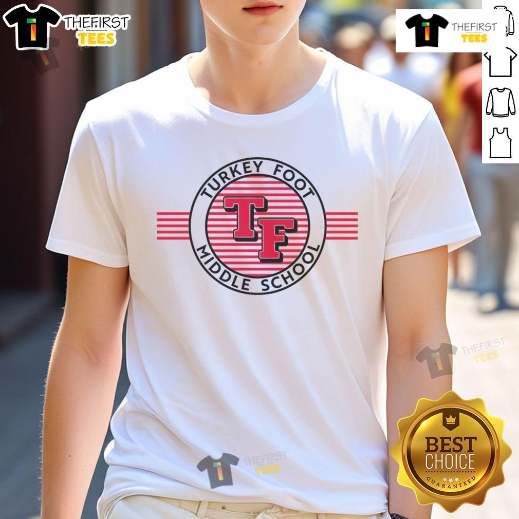 Alt Text: Official Turkey Foot Tf Stripes T-Shirt featuring a stylish striped design, perfect for casual wear and outdoor adventures.