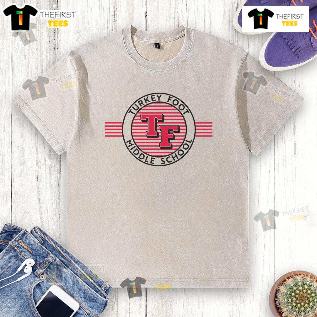 Official Turkey Foot TF Stripes Washed T-Shirt featuring a stylish striped design, perfect for casual wear.