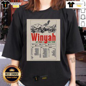 Official Winyah We Bought A Van Tour 2025 poster featuring a stylish ladies tee design and vibrant colors.