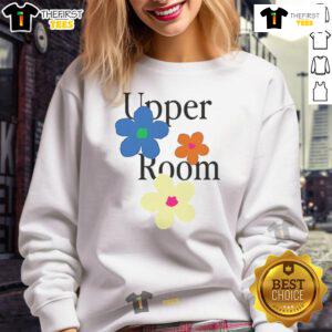 Cute Upperroom Flower Sweatshirt featuring a vibrant floral design and cozy fit, perfect for casual wear.