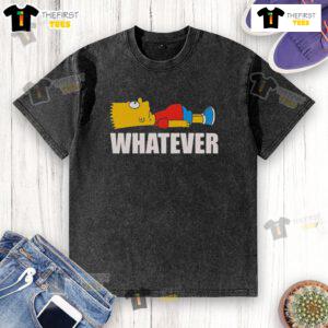 Good Bart Simpson Whatever Washed T-Shirt featuring a vibrant graphic of Bart with a casual, relaxed fit design.