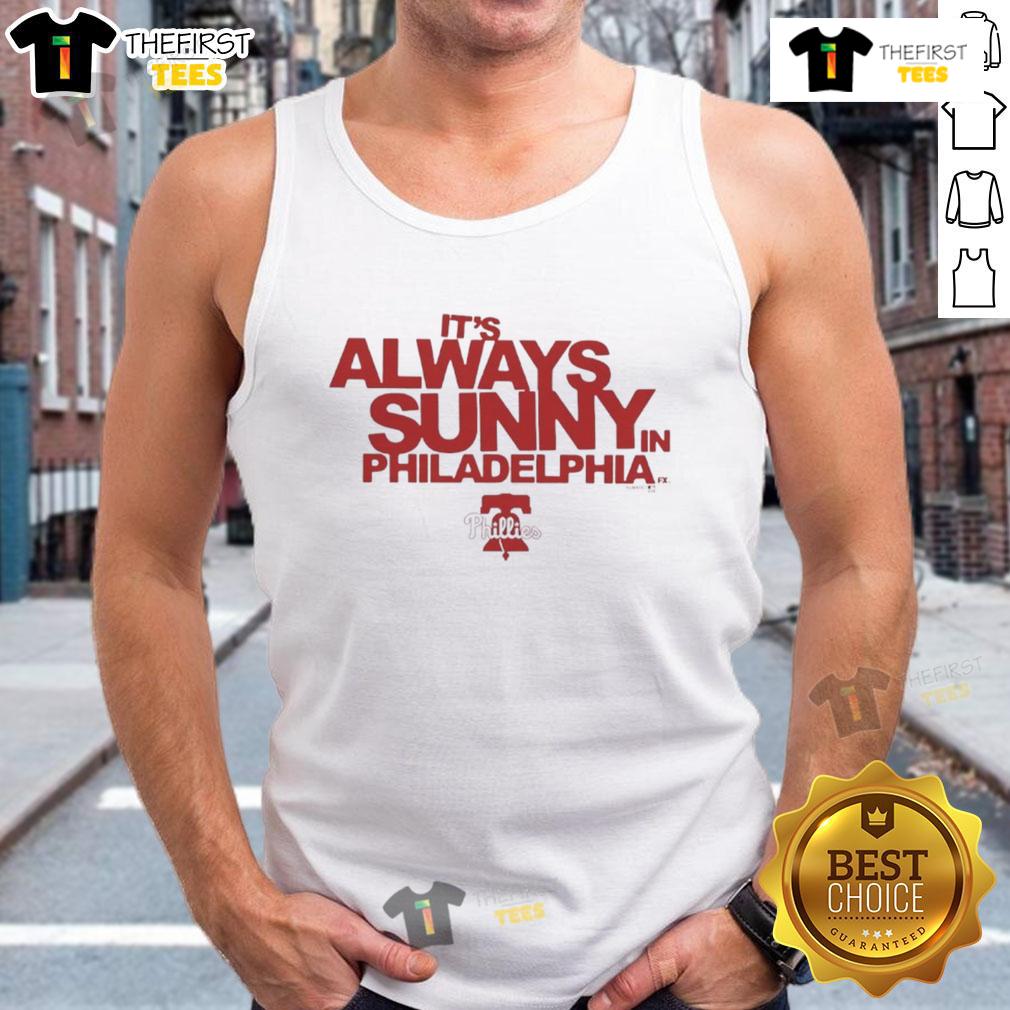 Good Philadelphia Phillies X It's Always Sunny in Philadelphia tank top featuring vibrant design and team logo.