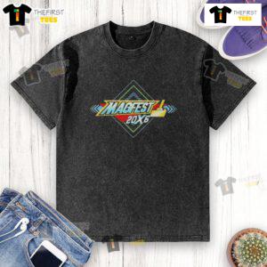 Alt Text: Good Super MAGFest 2026 logo on a washed t-shirt, showcasing vibrant colors and playful design for gaming enthusiasts.