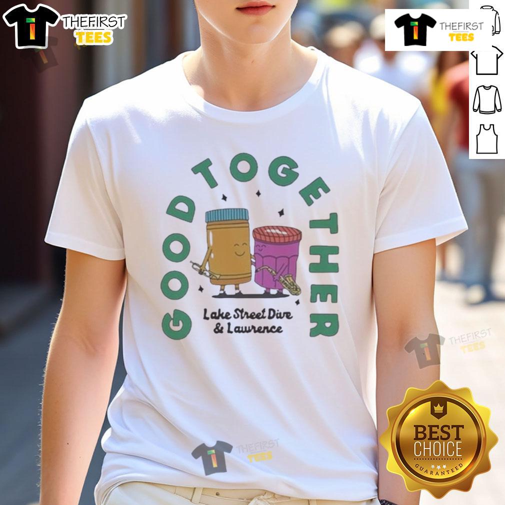 Good Together Lake Street Dive and Lawrence Tour Sep 2025 T-Shirt featuring vibrant graphics and tour details.