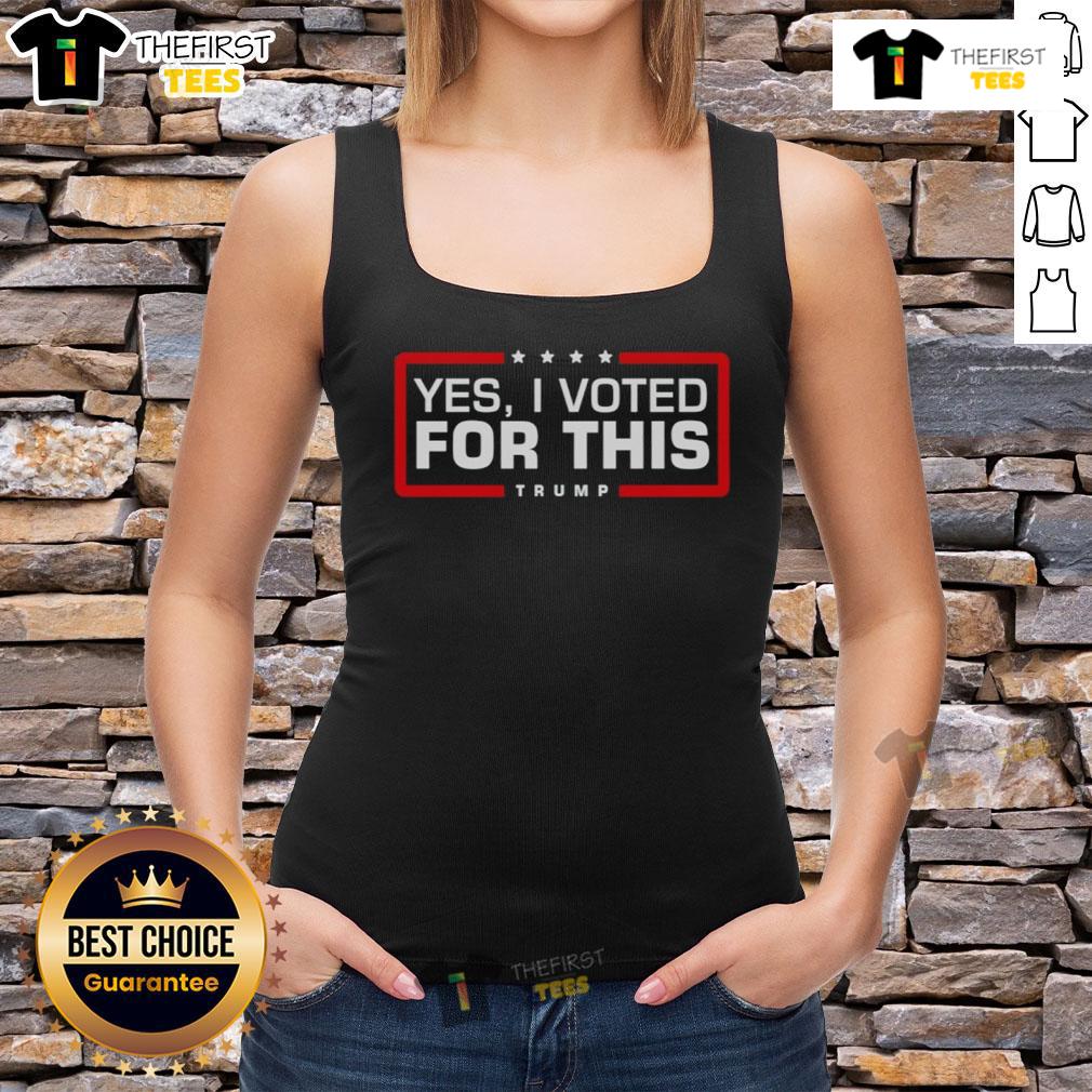 Hot 'Yes I Voted For This' Trump Tank Top in bold design, perfect for expressing political support and style.