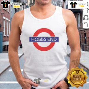 Nice Hobbs End logo tank top displayed on a mannequin, showcasing its stylish design and vibrant colors.