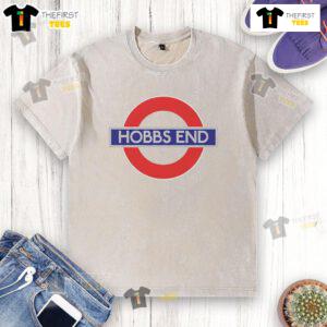 Nice Hobbs End logo on a washed t-shirt, featuring a casual and stylish design perfect for everyday wear.