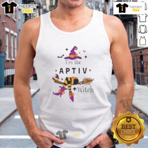 Nice I'm The APTIV Witch Halloween Tank Top for festive style, featuring a fun witch graphic perfect for Halloween celebrations.