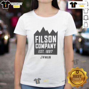 Alt Text: Stylish Junya Watanabe Man x Filson Company Est 1897 Ladies Tee, showcasing unique design and quality craftsmanship.