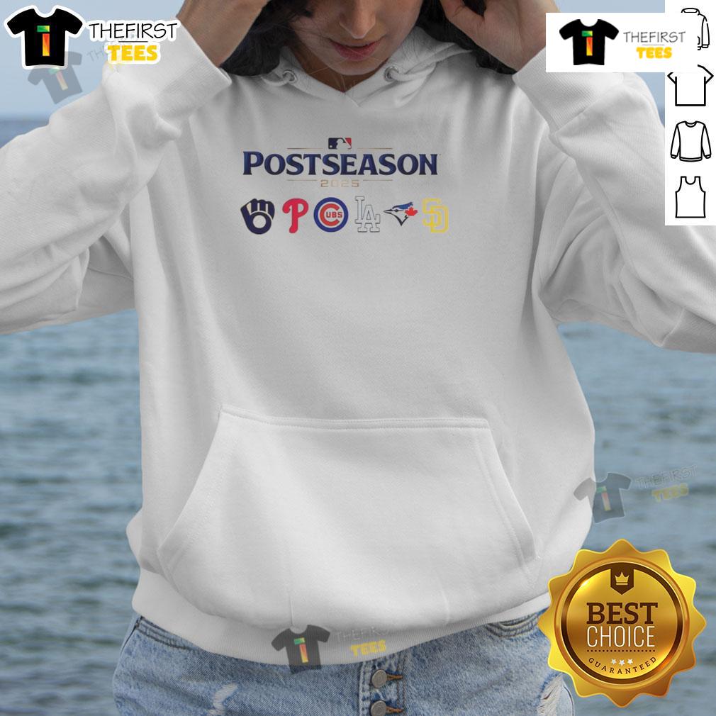 Stylish Nice Postseason Major League Baseball 2025 hoodie in navy blue, perfect for baseball fans celebrating the season.
