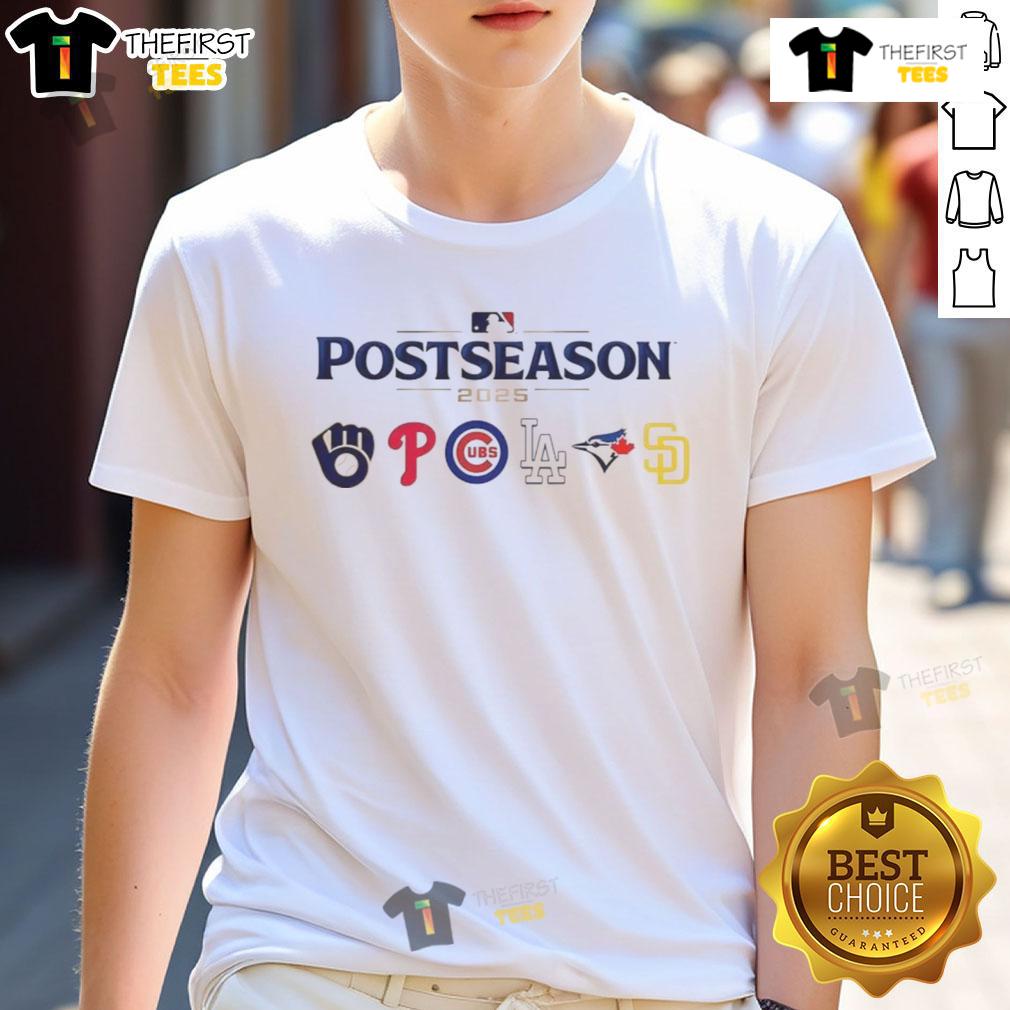 Stylish Nice Postseason Major League Baseball 2025 T-Shirt featuring team logo and vibrant colors for fans.