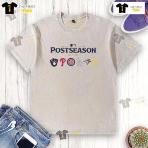 Alt Text: 2025 Major League Baseball postseason washed t-shirt featuring a stylish design for fans of MLB.