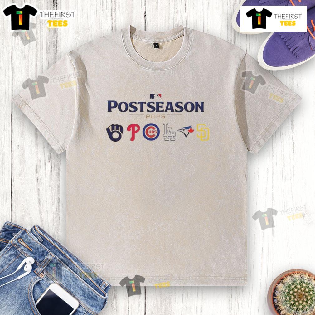 Alt Text: 2025 Major League Baseball postseason washed t-shirt featuring a stylish design for fans of MLB.