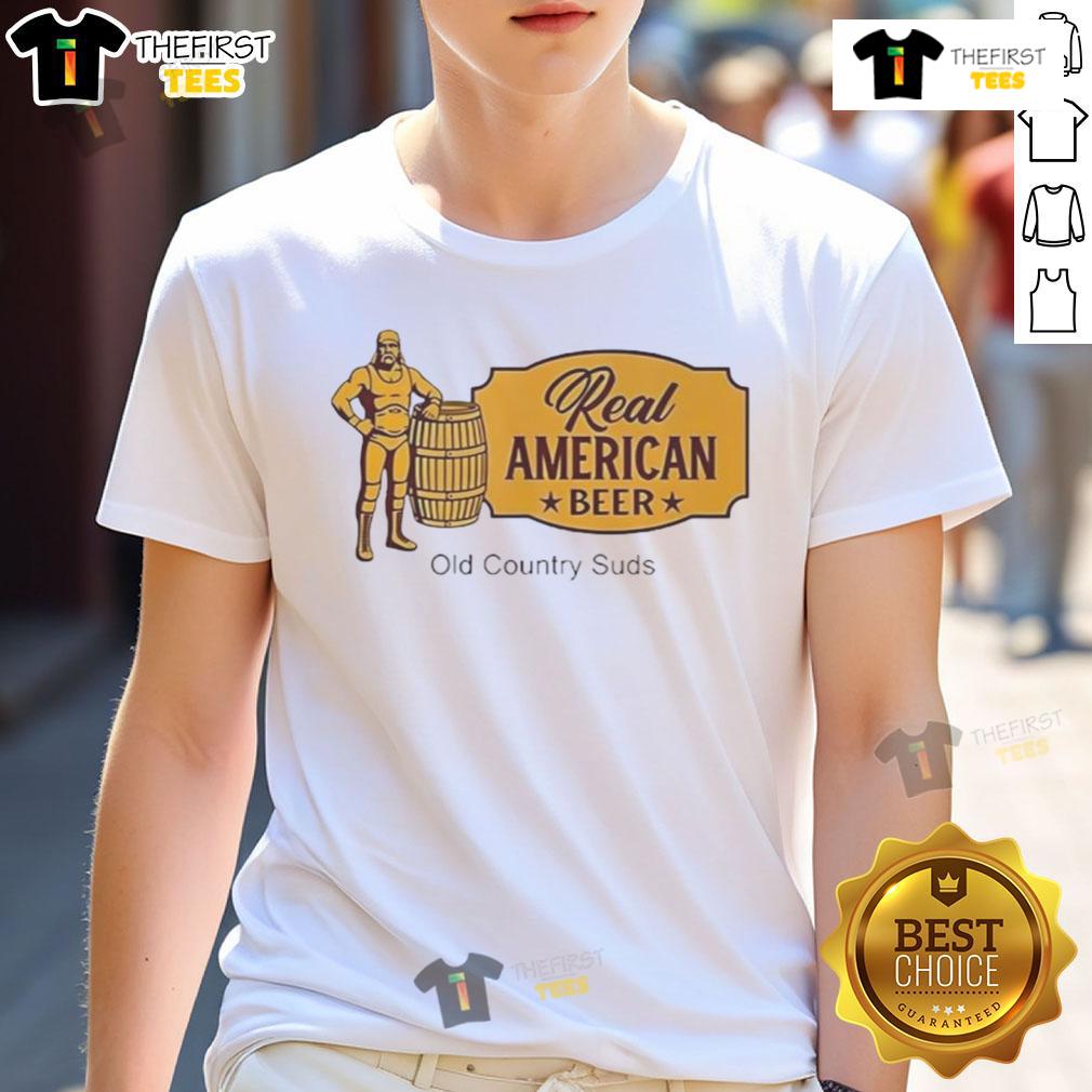 Alt Text: Nice Real American Beer Old Country Suds T-Shirt design featuring vintage graphics and bold lettering for beer lovers.
