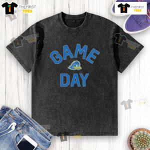 Official Delaware Blue Hens Game Day logo on a college washed t-shirt, perfect for fans and game day attire.