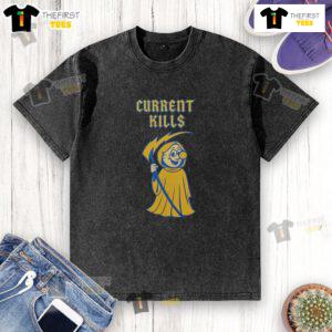 Official IBEW 48 Current Kills Washed T-Shirt featuring a stylish design for electrical workers and union supporters.