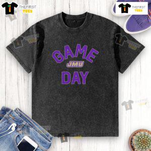 Official James Madison Dukes Game Day logo on a college washed t-shirt, perfect for JMU fans and game day attire.