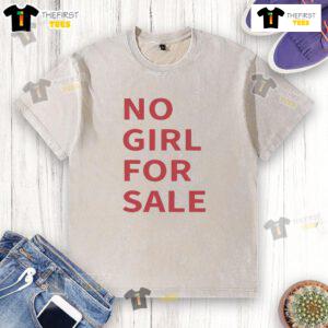Official Nebraska No Girl For Sale Washed T-Shirt in faded style, perfect for casual wear and supporting local causes.