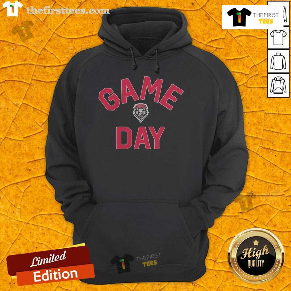 Alt Text: Official New Mexico Lobos Game Day Logo hoodie featuring team colors and emblem for college sports fans.