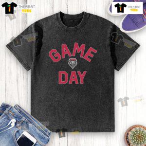 Official New Mexico Lobos Game Day logo on a college washed t-shirt, perfect for fans and game day attire.