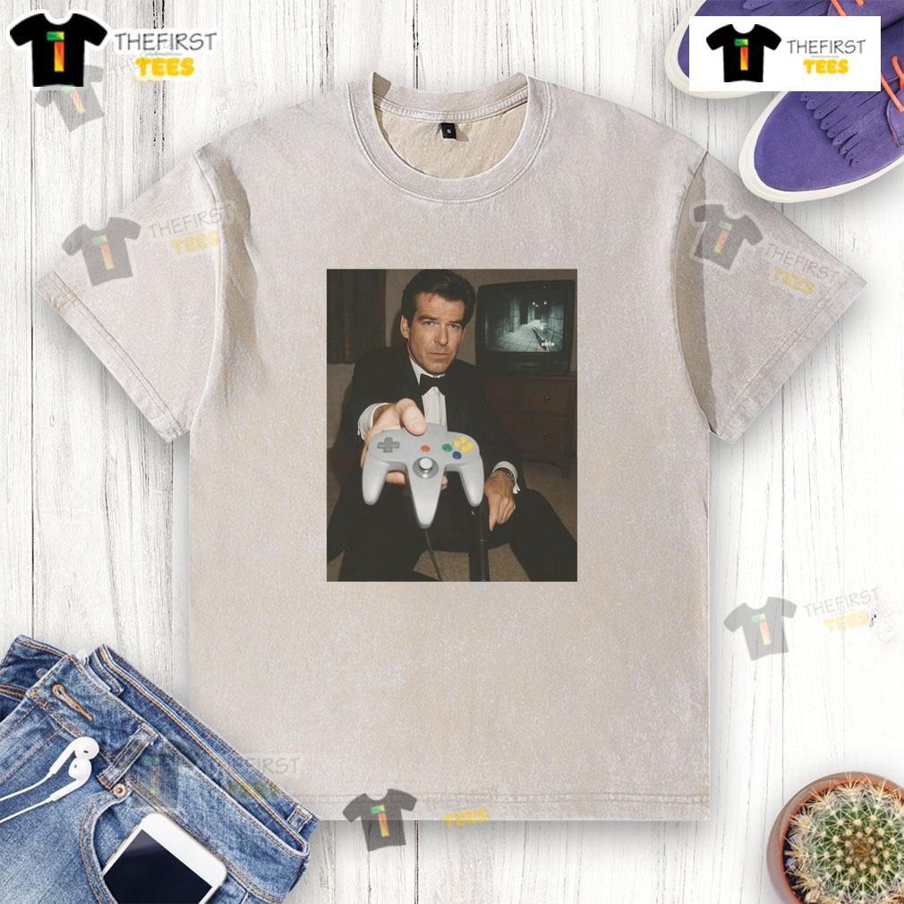 Official Pierce Brosnan Your Turn Washed T-Shirt featuring a vintage design, perfect for fans of the iconic actor.