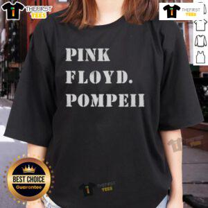 Official Pink Floyd Pompeii Ladies Tee featuring a vintage design and soft fabric, perfect for fans of the iconic band.