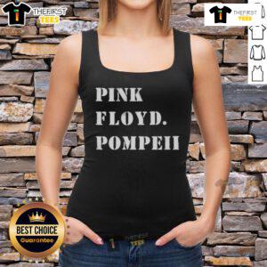Official Pink Floyd Pompeii tank top featuring iconic album artwork in vibrant colors, perfect for fans and collectors.