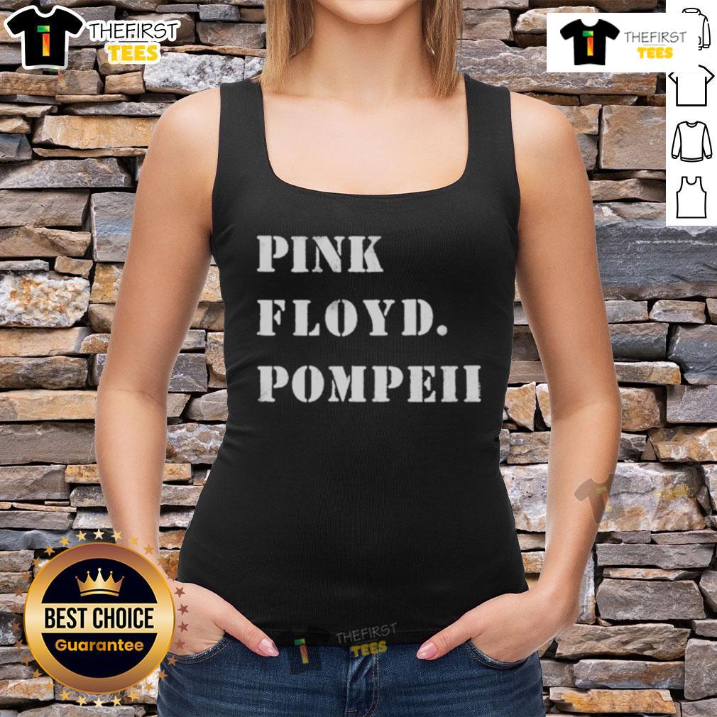 Official Pink Floyd Pompeii tank top featuring iconic album artwork in vibrant colors, perfect for fans and collectors.