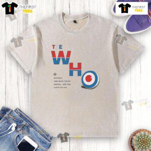 Alt Text: Official The Who Fall Tour 2025 Wantagh NY washed t-shirt featuring iconic band logo and vintage design.