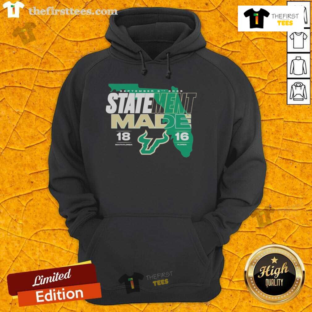 Official Florida Bulls beat Florida Gators 2025 score hoodie featuring bold graphics and team colors.