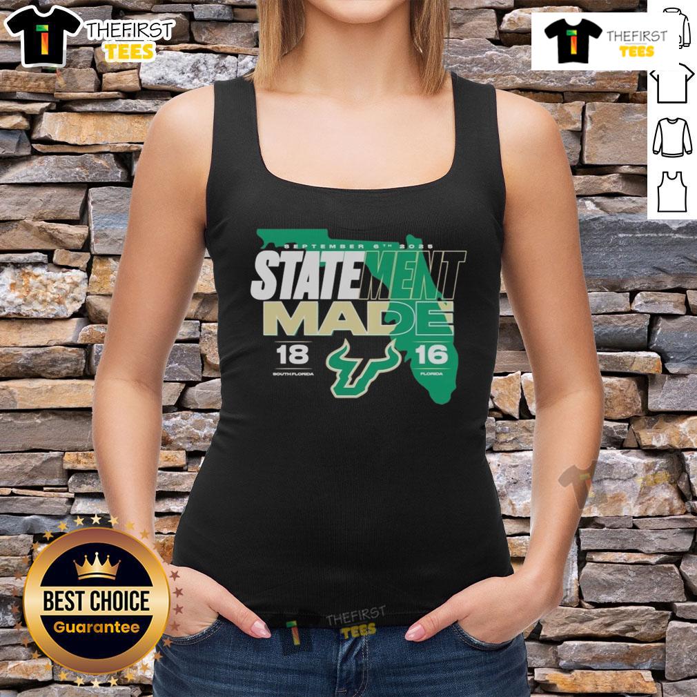 Official Florida Bulls beat Florida Gators 2025 score tank top featuring team colors and logo, perfect for game day.