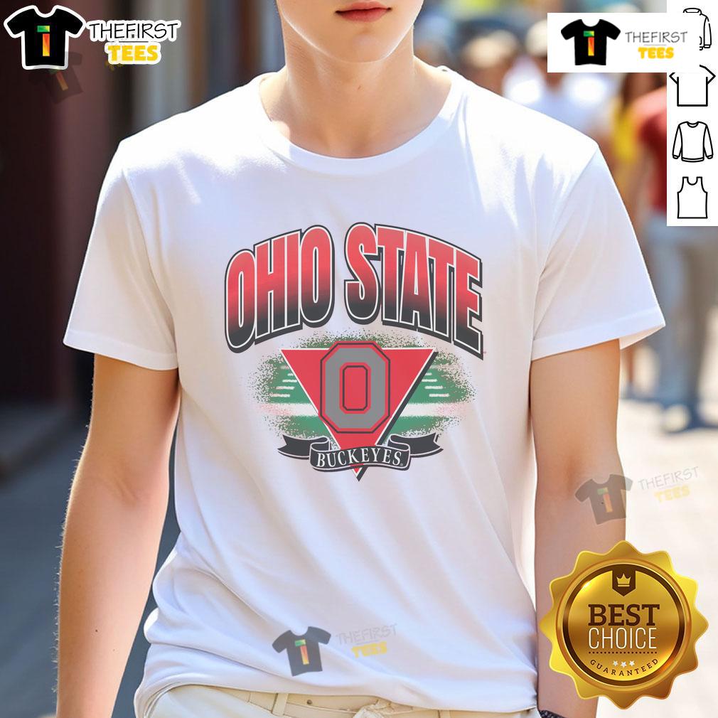 Ohio State Buckeyes Arena Fade T-Shirt featuring a stylish design and vibrant team colors for fans and supporters.