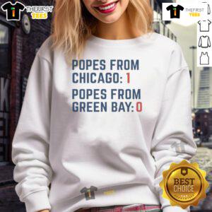 Original Popes from Chicago vs. Green Bay rivalry sweatshirt featuring bold graphics and vibrant colors.
