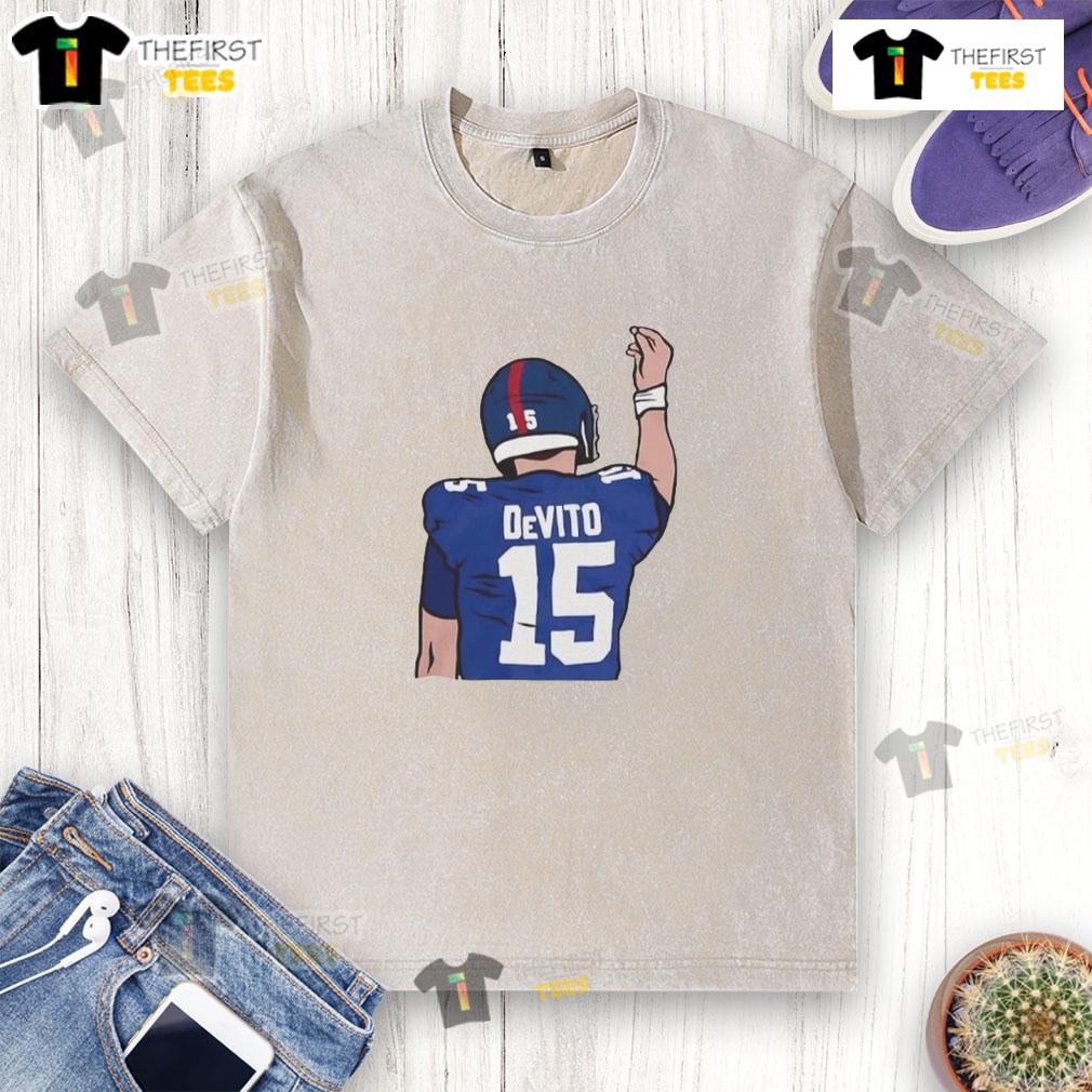Alt Text: Original Tommy Devito hand gesture celebration on a washed t-shirt, showcasing iconic movie character style.