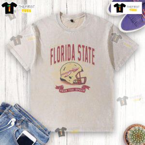 Premium Florida State Seminoles Prime Play Washed T-Shirt in garnet, perfect for fans showing team spirit.