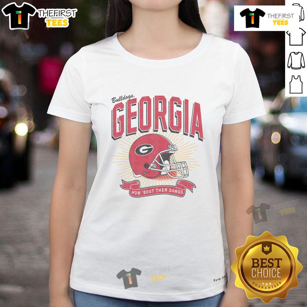Premium Georgia Bulldogs Prime Play Ladies Tee featuring vibrant team colors and logo, perfect for game day or casual wear.