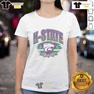 Premium Kansas State Wildcats Arena Fade Ladies Tee featuring vibrant team colors and stylish design for fans.