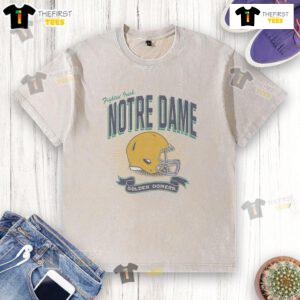 Premium Notre Dame Fighting Irish Prime Play Washed T-Shirt in navy blue, featuring logo and soft fabric for ultimate comfort.