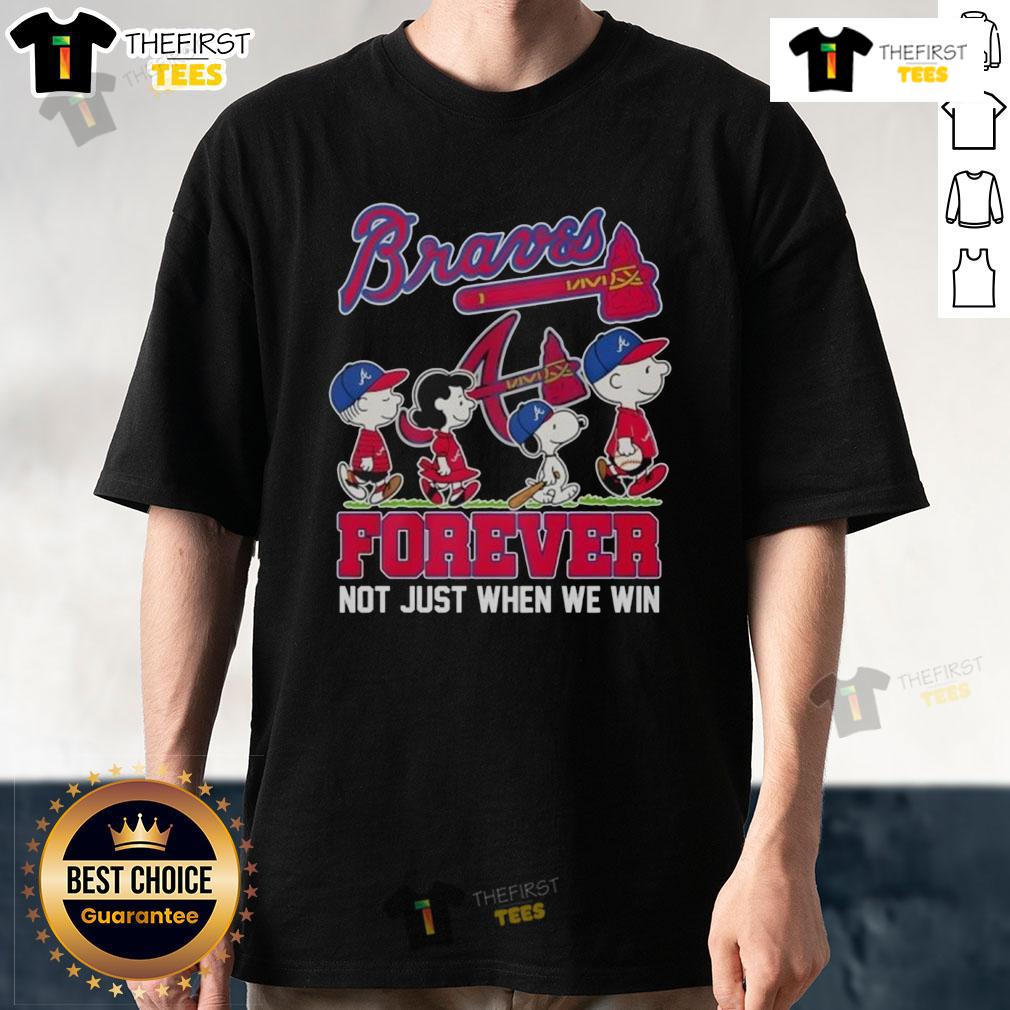 Premium Peanuts X Atlanta Braves Forever T-Shirt, showcasing a bold design perfect for true Braves fans.